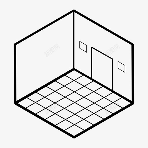 办公室办公桌空房间图标svg_新图网 https://ixintu.com 办公室 办公桌 地板 墙壁 房间 空房间 空间
