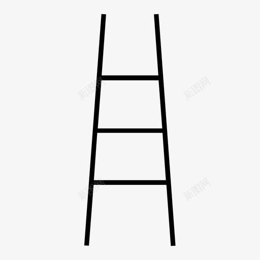 梯子台阶楼梯图标svg_新图网 https://ixintu.com 台阶 家具 家居装修 屋顶 工具 建筑 攀爬 梯子 楼梯 横档