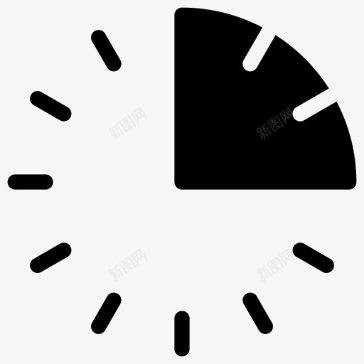 一刻钟短时间一段时间图标svg_新图网 https://ixintu.com 一刻钟 一段时间 一点点 不长 十五分钟 手表 时钟 时间实心图标 时间表 短时间