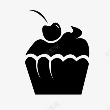纸杯蛋糕苹果食物图标图标