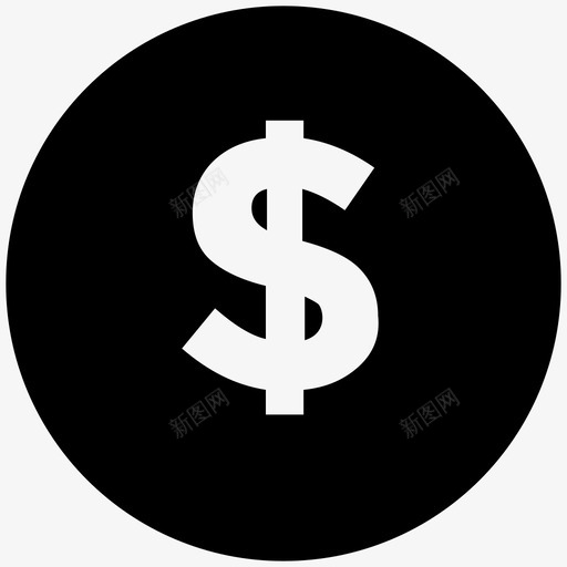 美元硬币商业大胆的固体图标svg_新图网 https://ixintu.com 商业大胆的固体图标 美元硬币