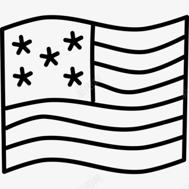 美国国旗标牌展示件图标图标