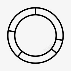 圆环投影圆环图统计示意图图标高清图片