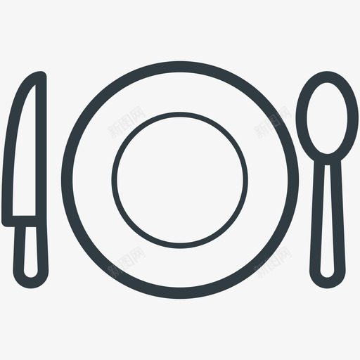 餐饮食物线图标svg_新图网 https://ixintu.com 食物矢量线图标 餐饮