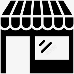 集市商店售货亭庇护所图标高清图片