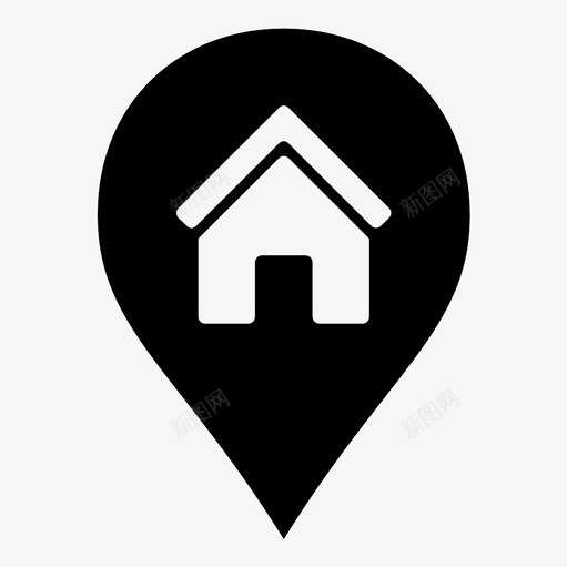 不动产地图标记财产指针svg_新图网 https://ixintu.com 不动产地图标记 位置 住宅 地图标记 建筑 房屋 指示器 指针 标记 财产