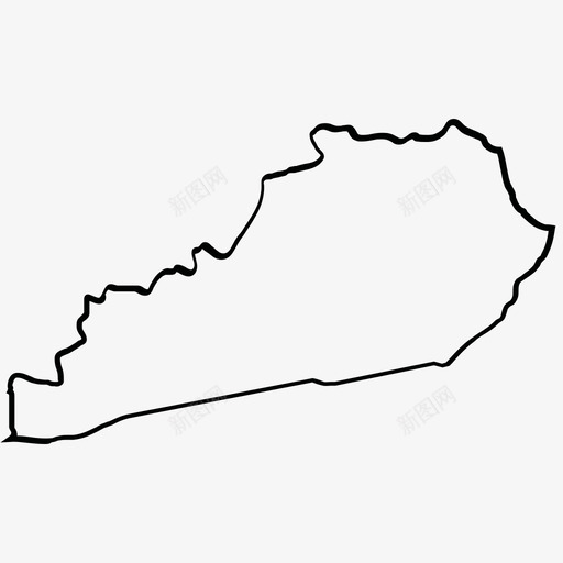 美国肯塔基州地图集图标svg_新图网 https://ixintu.com 美国肯塔基州地图集