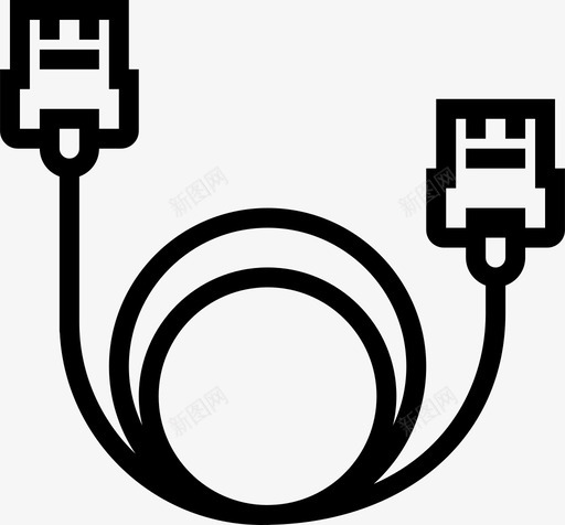 以太网电缆usb技术图标svg_新图网 https://ixintu.com hdmi电缆 smashicons技术概述 usb 以太网电缆 小工具 技术 有线 端口 连接