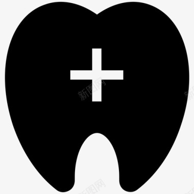 牙齿健康健康粗体图标图标