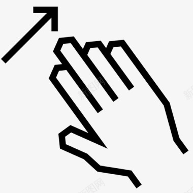 四个手指向上滑动向上滑动整体图标图标