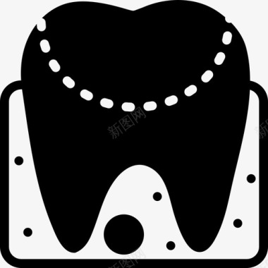 牙龈解剖学牙齿修复图标图标