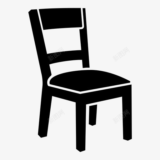 椅子靠背家具图标svg_新图网 https://ixintu.com 家具 座椅 木制 桌子 椅子 腿 靠背