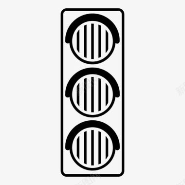 红绿灯停车安全图标图标
