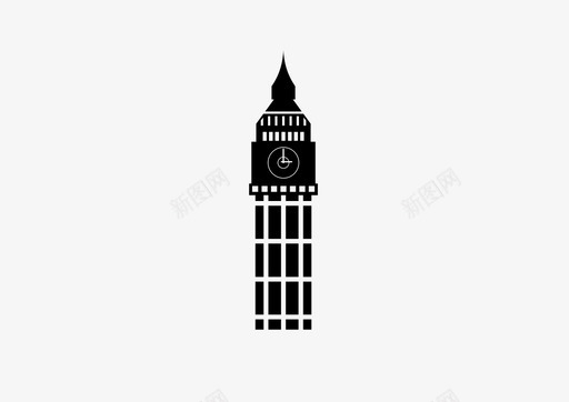 大本钟英国钟英国图标svg_新图网 https://ixintu.com 伦敦 城市 大本钟 纪念碑 英国 英国钟