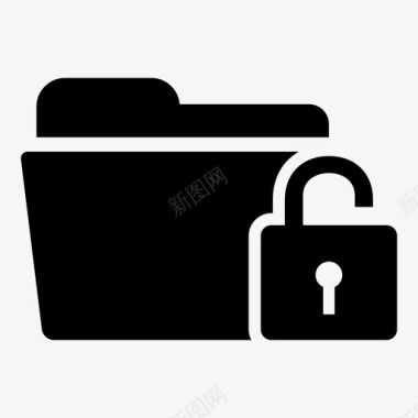 解锁文件夹安全保护图标图标