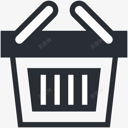 购物篮搜索引擎优化和营销图标svg_新图网 https://ixintu.com 搜索引擎优化和营销图标 购物篮