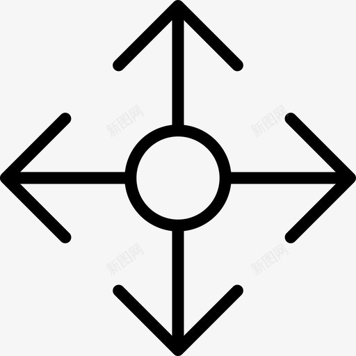 移动对象软件符号图标svg_新图网 https://ixintu.com smashicons箭头轮廓 层 拖动 移动 移动对象 符号 箭头 软件 项
