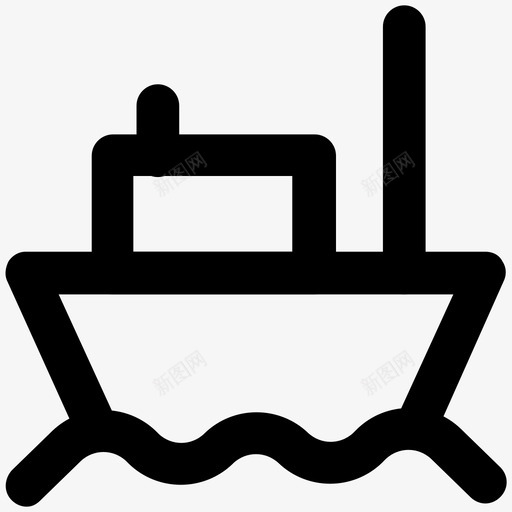 船装运销售图标svg_新图网 https://ixintu.com 交付 履行 巡航 帆船 物流配送加粗线图标 移动 船 装运 运输 销售