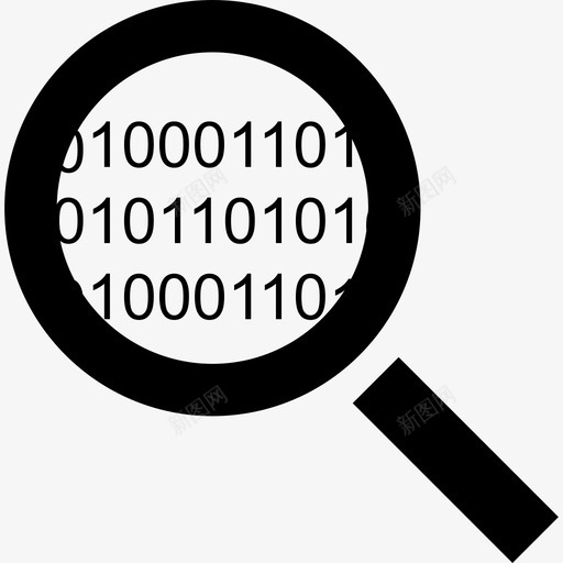 搜索代码界面符号放大镜的二进制代码编号数据图标svg_新图网 https://ixintu.com 搜索代码界面符号放大镜的二进制代码编号 数据图标