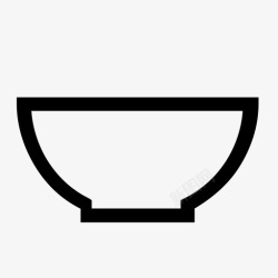 简洁碗餐饮标识碗容器烹饪图标高清图片