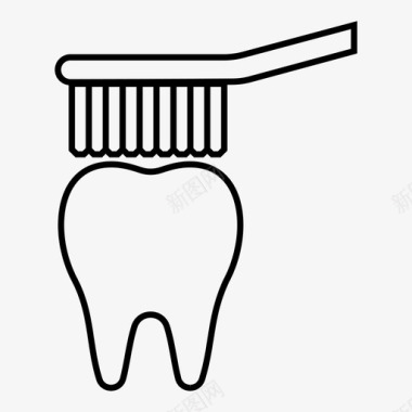 牙刷牙科护理牙医图标图标