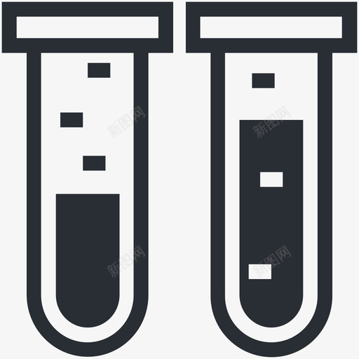 试管样品管培养管实验室玻璃器皿图标svg_新图网 https://ixintu.com 培养管 实验室玻璃器皿 实验室配件 教育图标 试管 试管样品管
