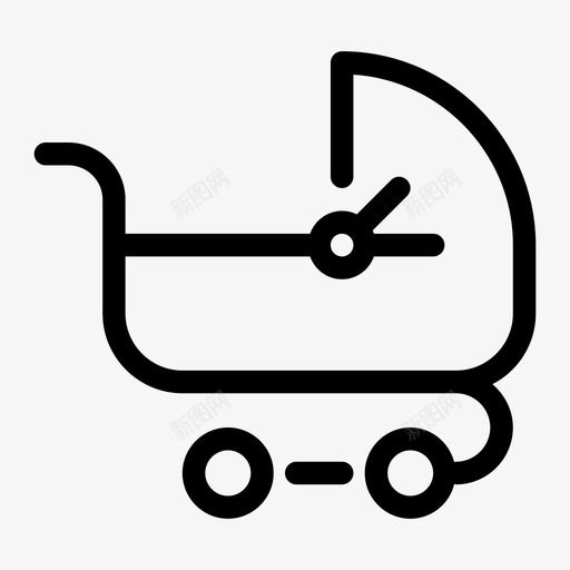 婴儿车儿童保护图标svg_新图网 https://ixintu.com 保护 儿童 太阳 婴儿车 寻路 推 轮子