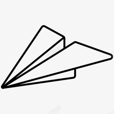 纸飞机发送折纸图标图标