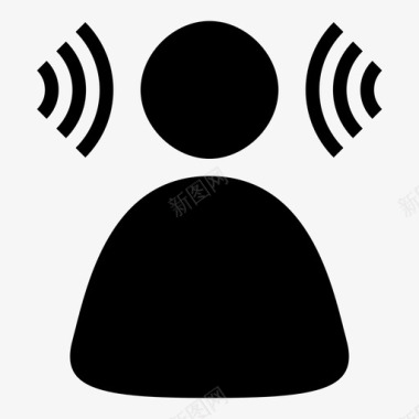 噪音女性听觉图标图标