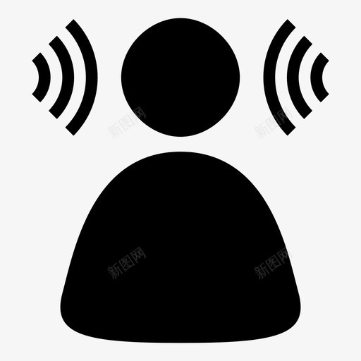 噪音女性听觉图标svg_新图网 https://ixintu.com 人 使用者 双侧 听觉 噪音 声音 大声喧哗 女性 男性