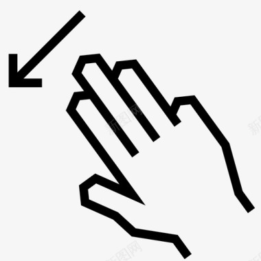 三个手指向下滑动向下滑动手图标图标