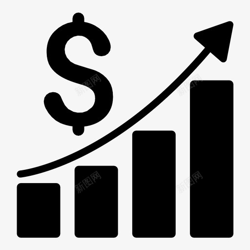 财务报告货币通货膨胀图标svg_新图网 https://ixintu.com 上升 分析 升级 图表 增加 条形图 爬升 美元 财务报告 货币 通货膨胀