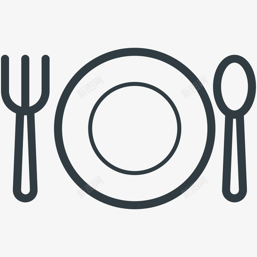 餐饮食物线图标svg_新图网 https://ixintu.com 食物矢量线图标 餐饮