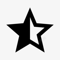 金额填充半星星轮廓星半图标高清图片