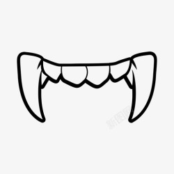 吸血鬼的牙塑料牙哈洛威万圣节图标高清图片