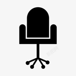 五腿支架办公椅家具手图标高清图片