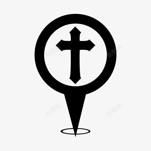 教堂地图标记svg_新图网 https://ixintu.com 地图标记 教堂