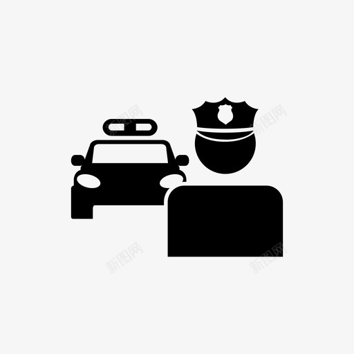 警察保安安全图标svg_新图网 https://ixintu.com 保安 兴趣点 安全 汽车 蓝色 警力 警官 警察 车辆 部门