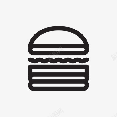 双层汉堡包食品和饮料图标图标