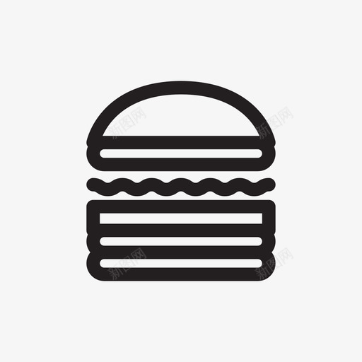 双层汉堡包食品和饮料图标svg_新图网 https://ixintu.com 双层汉堡包 食品和饮料