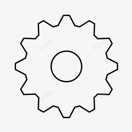 齿轮设置过程图标svg_新图网 https://ixintu.com 制造 机械工程 装载 设置 设置轮齿 转动 过程 齿轮