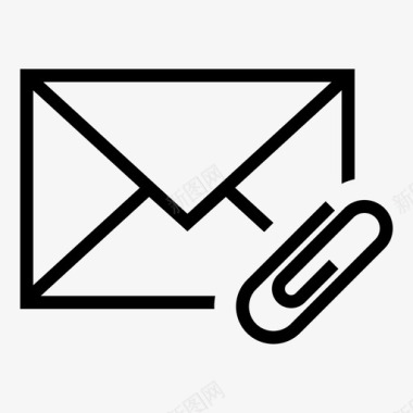邮件附件发送邮寄图标图标