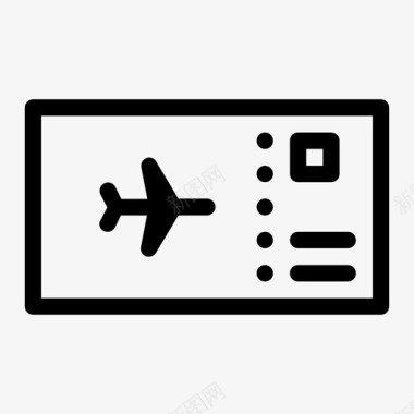 机票旅行座位图标图标