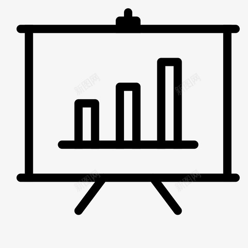 演示系统符号图标svg_新图网 https://ixintu.com 业务 图表 平滑线业务 报表 板 演示 电视 监视器 礼品 符号 系统
