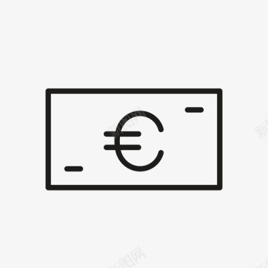 欧元组织者货币图标图标