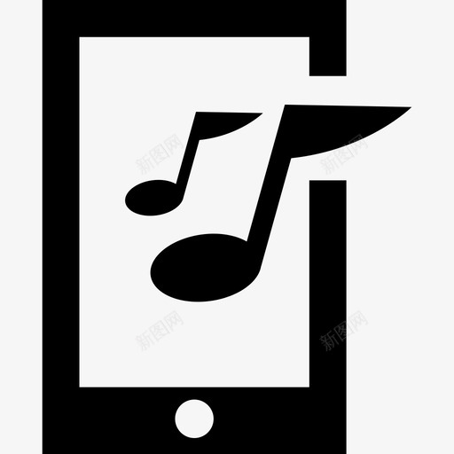 手机音乐图标svg_新图网 https://ixintu.com 手机音乐