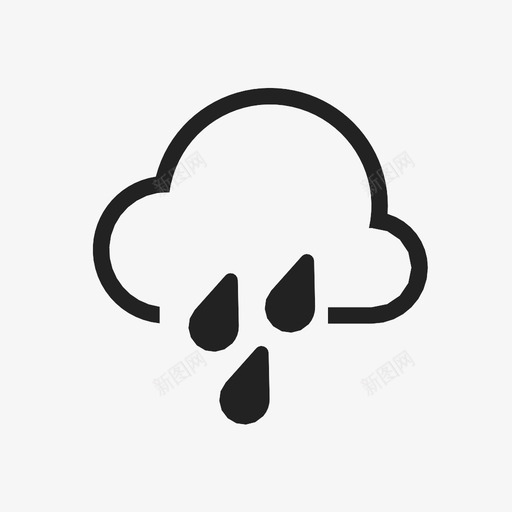 阵雨云水滴图标svg_新图网 https://ixintu.com 云 天气 天空 时间 水 水滴 阵雨 雨