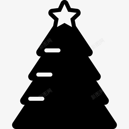 圣诞树五颜六色十二月图标svg_新图网 https://ixintu.com 五颜六色 十二月 圣诞树 圣诞节 圣诞节字形图标 星星 灯 礼物 装饰