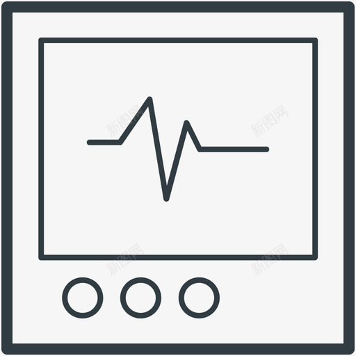 心电图机医疗和健康向量线图标svg_新图网 https://ixintu.com 医疗和健康向量线图标 心电图机
