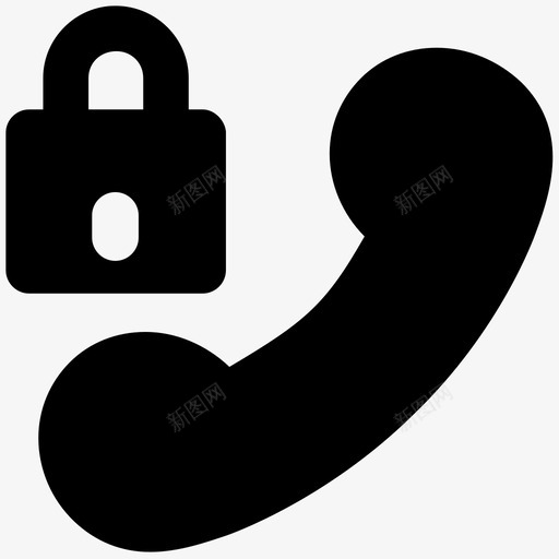电话锁定电话代码电话接收器图标svg_新图网 https://ixintu.com 保护 安全 对话安全 技术 挂锁 电话代码 电话接收器 电话锁定 通信粗体实心图标 锁定标志 隐私